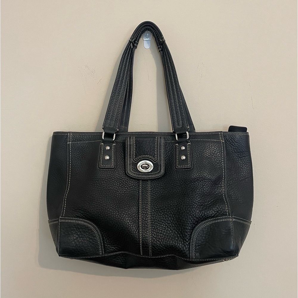Black Coach Shoulder Purse